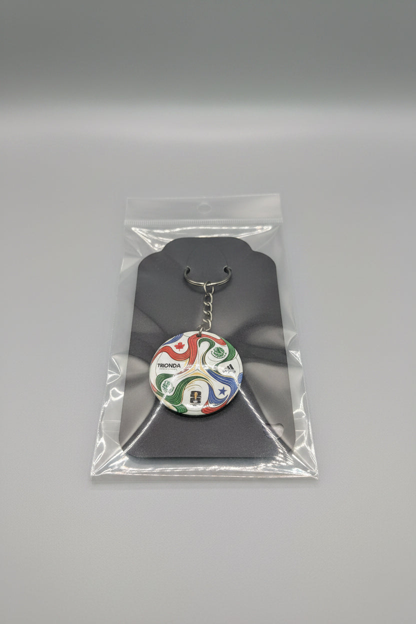 Premium Embossed Soccer Keychain | Host Nations USA MEX CAN