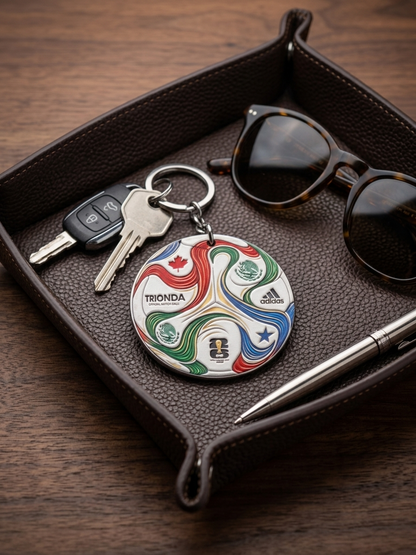 Premium Embossed Soccer Keychain | Host Nations USA MEX CAN