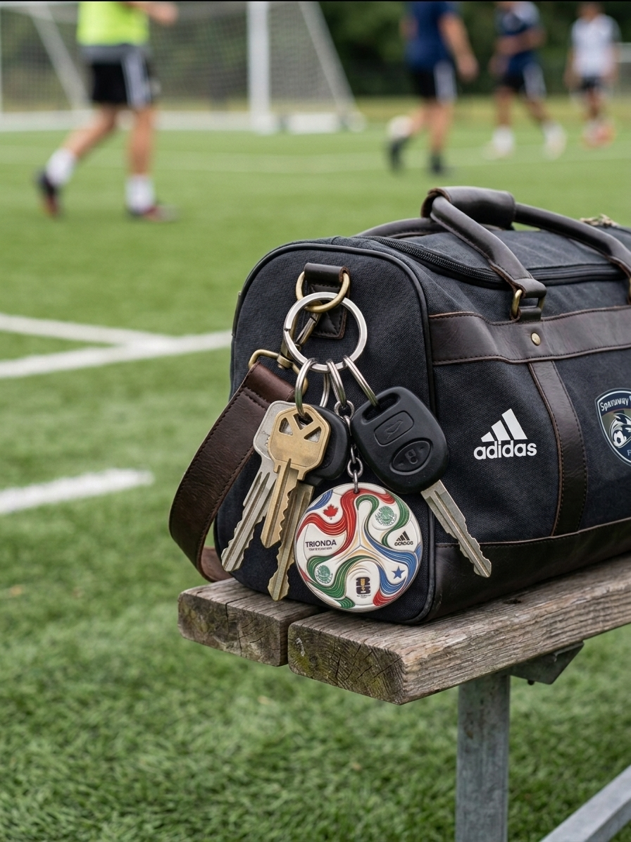 Premium Embossed Soccer Keychain | Host Nations USA MEX CAN