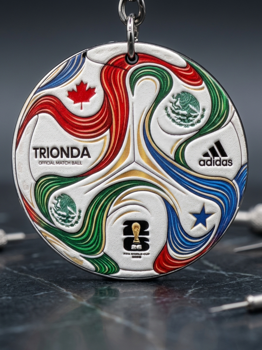 2-Pack Premium Embossed Soccer Keychain | Host Nations USA MEX CAN