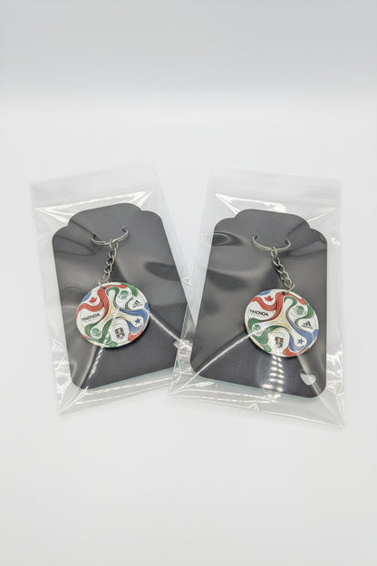 2-Pack Premium Embossed Soccer Keychain | Host Nations USA MEX CAN